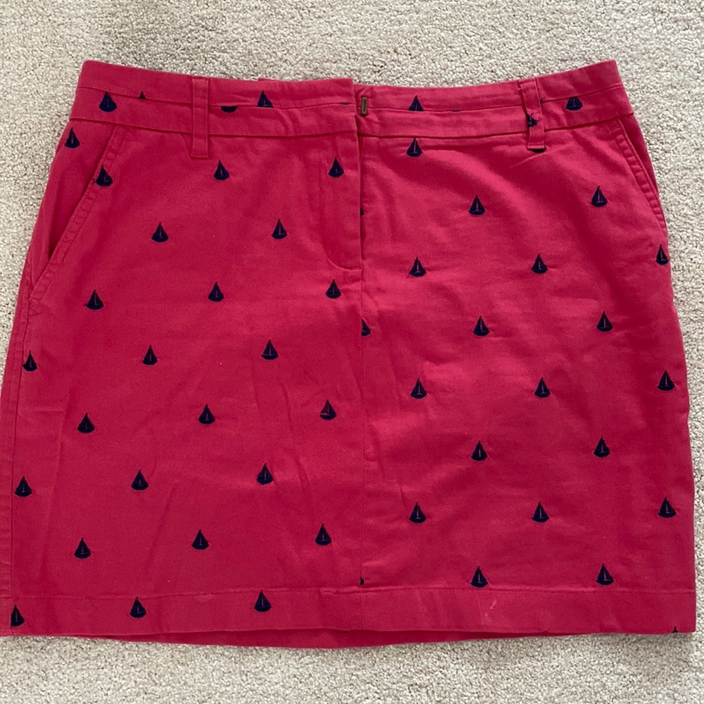 Nantucket red skirt